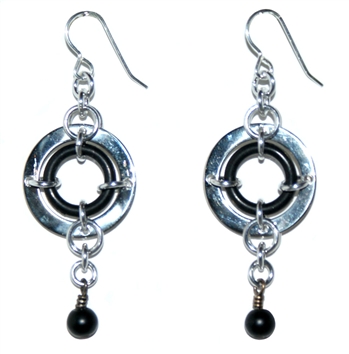 O-Ring Earrings with beads